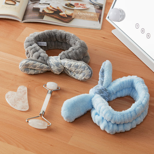 【家居】格紋髮帶2件套 奶茶&拿鐵