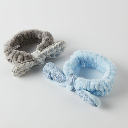 【家居】格紋髮帶2件套 奶茶&拿鐵