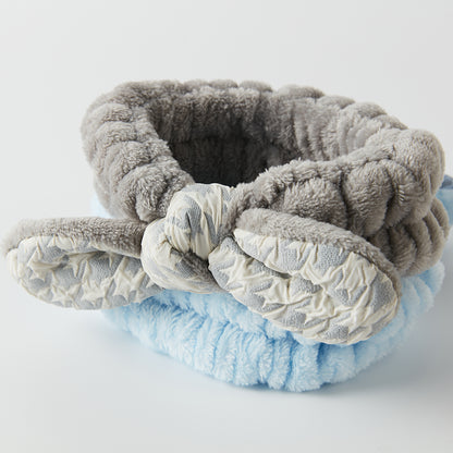 【家居】格紋髮帶2件套 奶茶&拿鐵