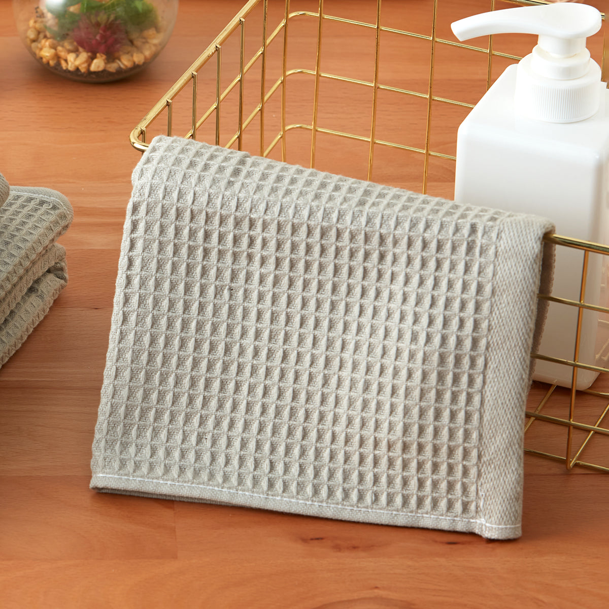 【家居】純棉華夫格擦手巾/面巾/浴巾 LGY