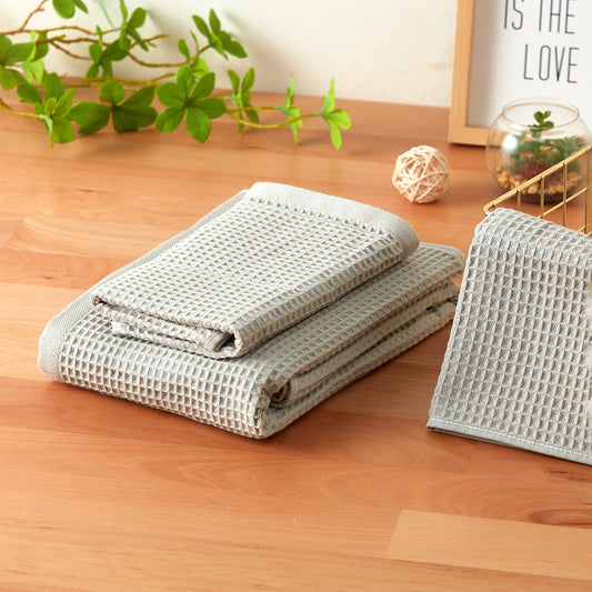 【家居】純棉華夫格擦手巾/面巾/浴巾 LGY