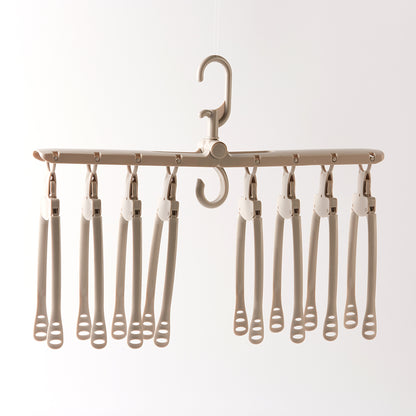 【家居】8連多功能可摺疊衣架MO