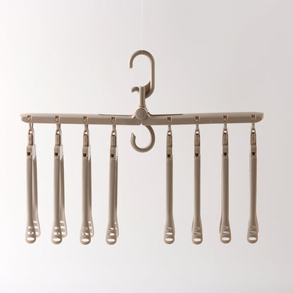 【家居】8連多功能可摺疊衣架MO