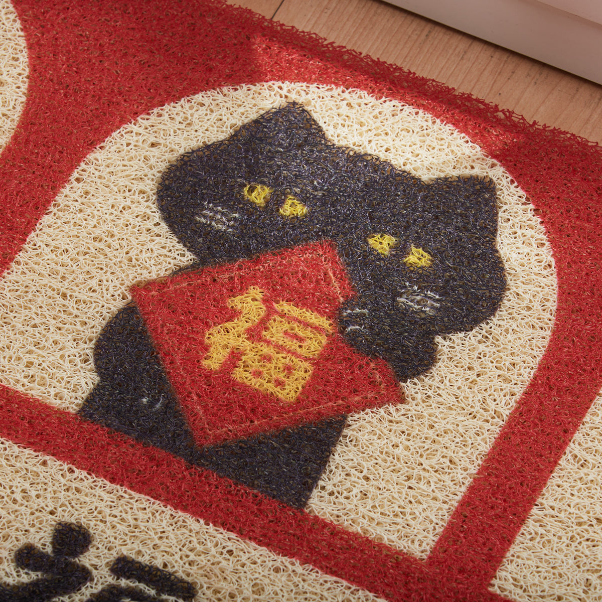 【家居】門墊 玄貓到家福吉雙全