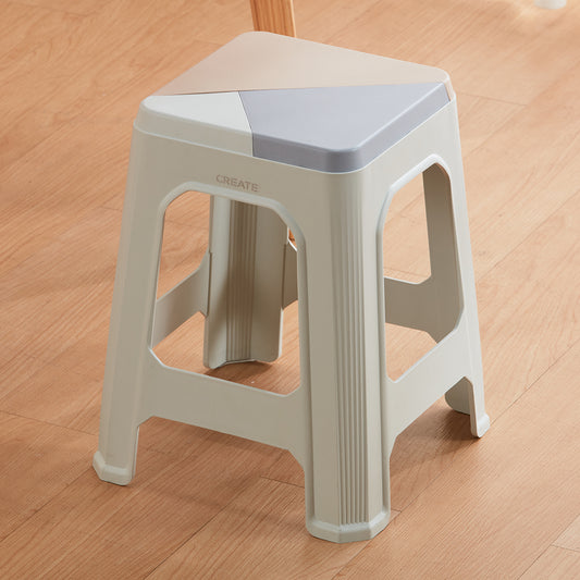 【家居】簡約時尚塑膠凳 灰