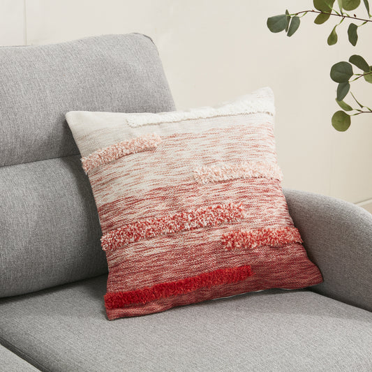 【家居】靠墊 簇絨漸變GT001 紅色