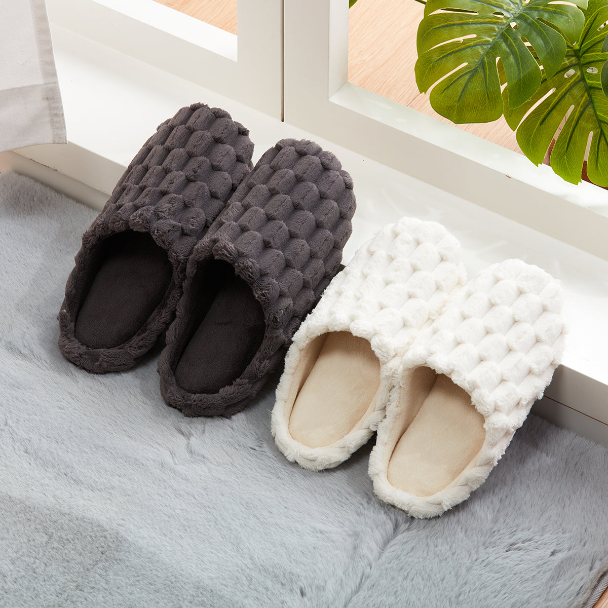 【家居】拖鞋 方形格 BK2401