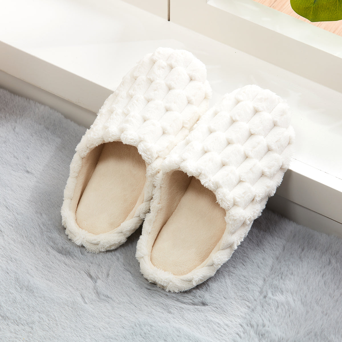 【家居】拖鞋 方形格 BK2401