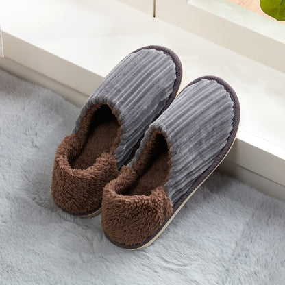 【家居】拖鞋 毛絨條紋 FE2501