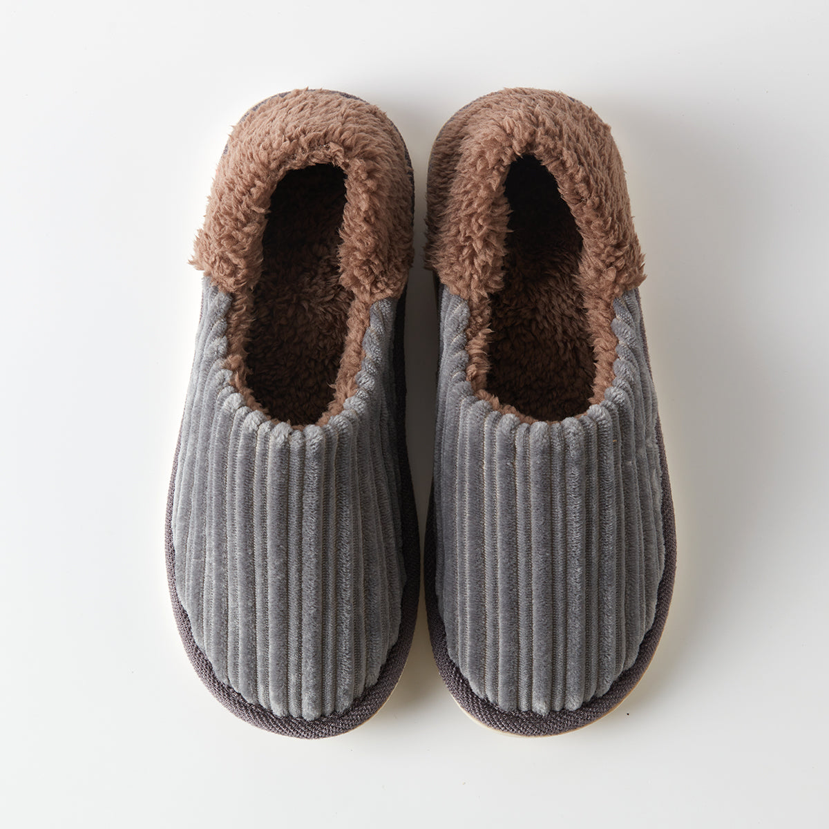 【家居】拖鞋 毛絨條紋 FE2501