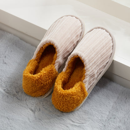 【家居】拖鞋 毛絨條紋 FE2501