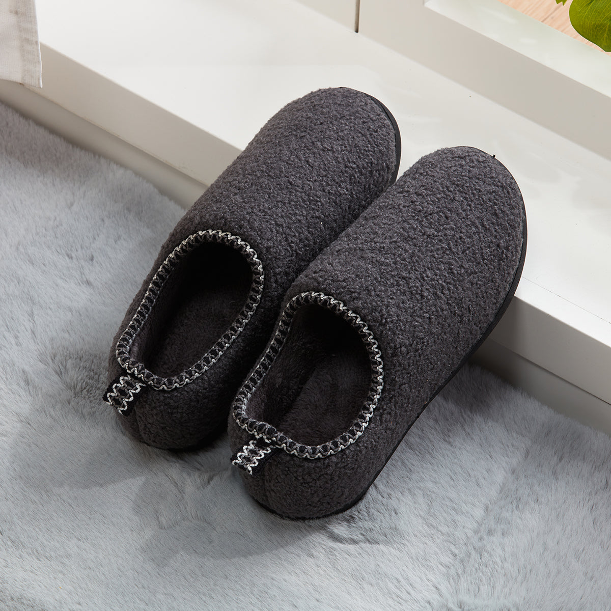 【家居】拖鞋 帶後跟泰迪絨2501