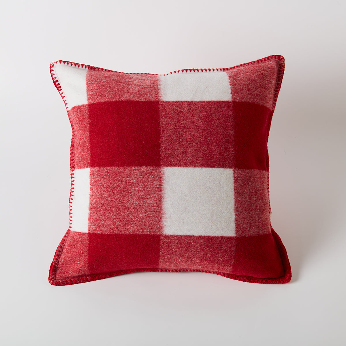 【家居】靠墊套 暖冬紅格