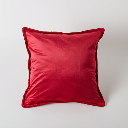 【家居】靠墊套 暖冬紅格