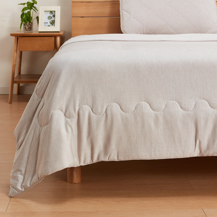 【家居】強冷感薄被S2502 摩卡色系列床品 薄被/毛巾被/床墊/枕墊