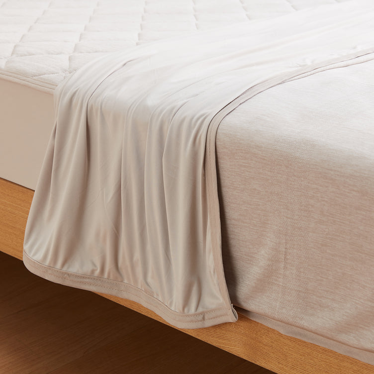 【家居】強冷感薄被S2502 摩卡色系列床品 薄被/毛巾被/床墊/枕墊