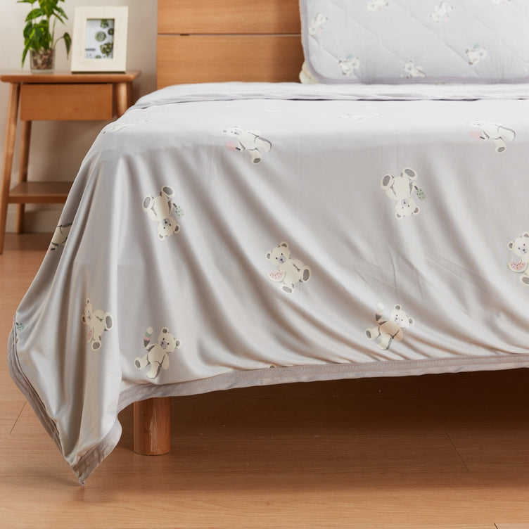 【家居】強冷感S25 泰迪熊系列床品 枕墊/薄被/毛巾被/床墊