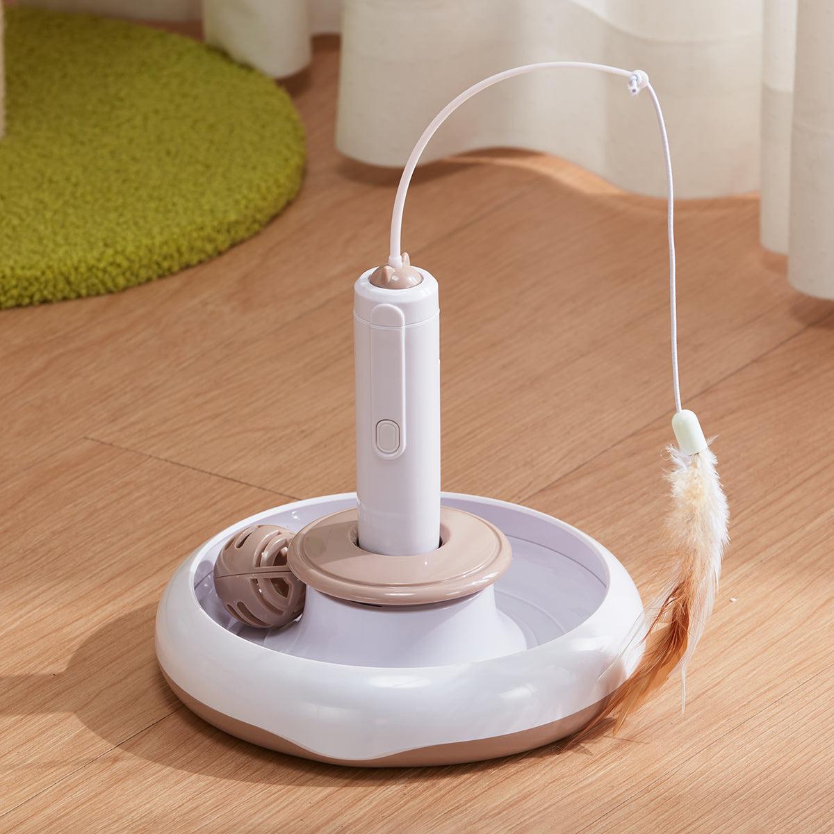 【家居】電動逗貓棒 羽毛