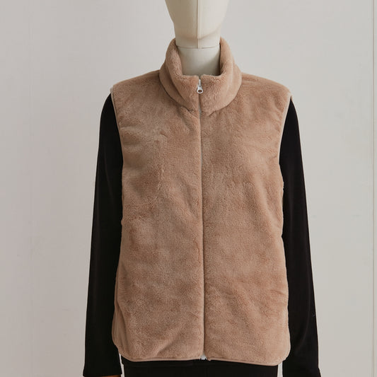 【家居】男女士 仿羊駝絨 馬甲