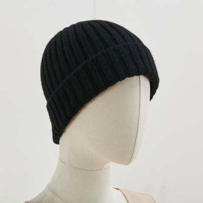 【家居】羊毛保暖帽 黑色