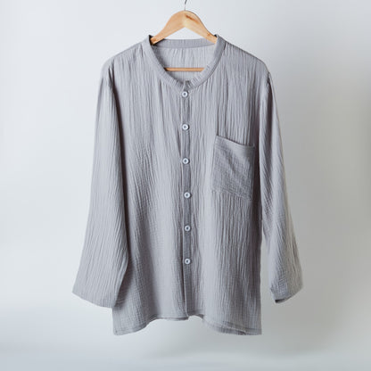 【家居】男士雙層紗家居服套裝