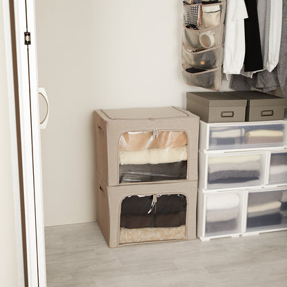 【家居】可摺疊衣服用視窗收納箱5035