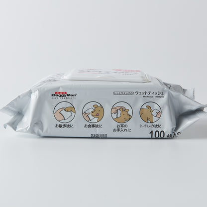 【家居】寵物用濕巾 100枚入