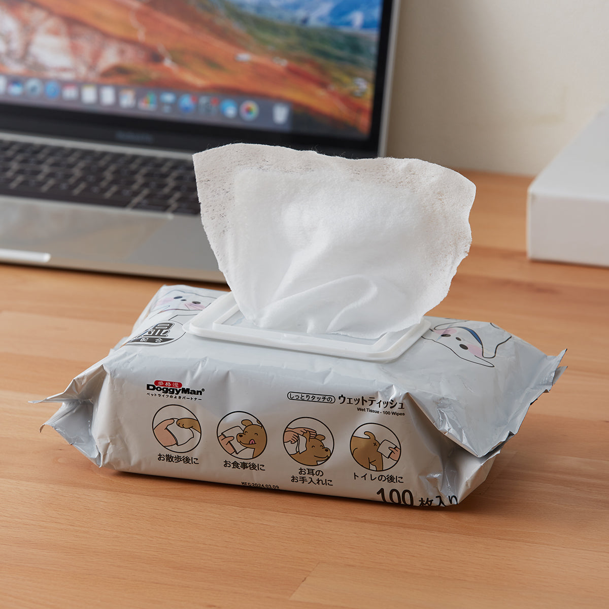 【家居】寵物用濕巾 100枚入