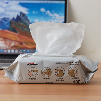 【家居】寵物用濕巾 100枚入