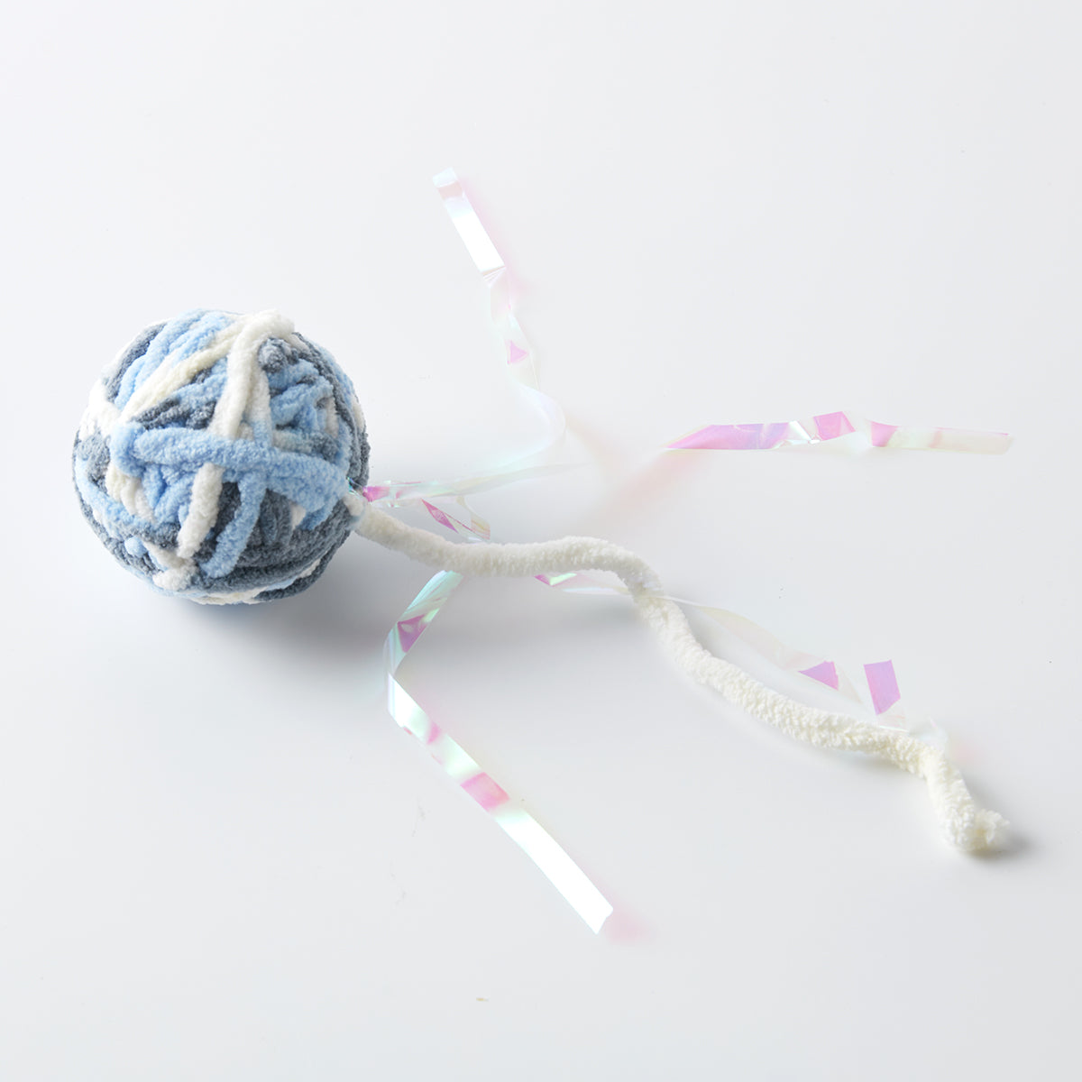 【家居】逗貓球 彩色嚮紙長尾巴