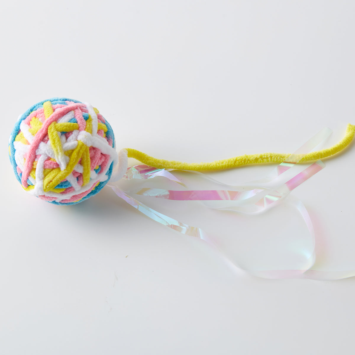 【家居】逗貓球 彩色嚮紙長尾巴