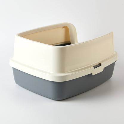 【家居】半開放式貓砂盆 灰色