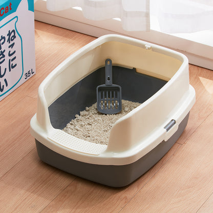 【家居】半開放式貓砂盆 灰色