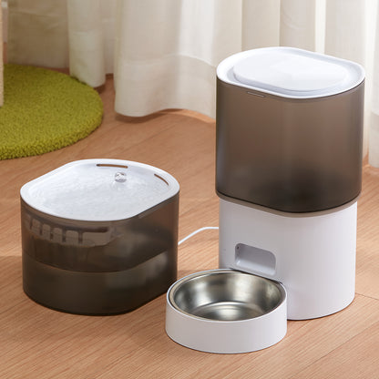 【家居】寵物自動餵食餵水器套裝USB款