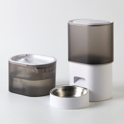 【家居】寵物自動餵食餵水器套裝USB款