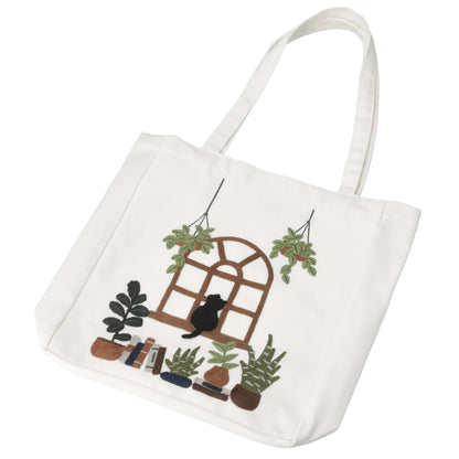 【家居】刺繡單肩袋 貓咪/檸檬/花草