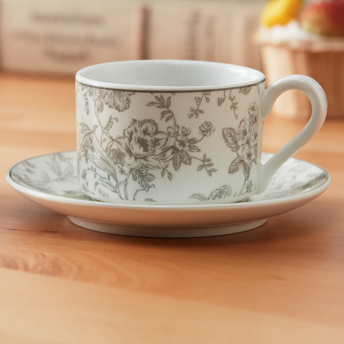 【家居】220ml杯碟組/12cm/15cm骨瓷飯碗 Flora