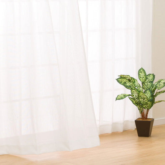 【窗簾】成品窗紗 利比亞娜 白色