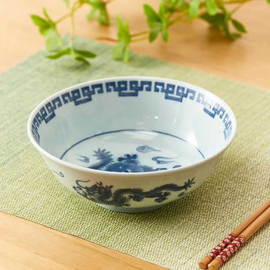 【家居】19.8cm輕量面碗 龍紋