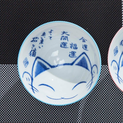 【家居】12cm飯碗 市松貓