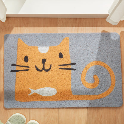 【家居】室外門墊 貓與魚