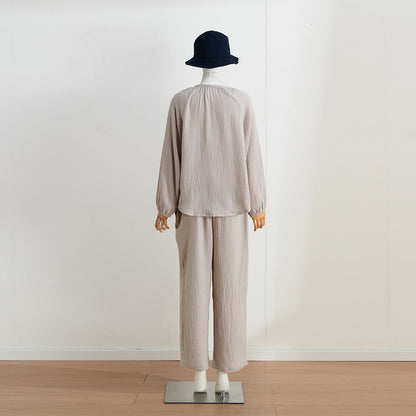 【家居】女士雙層紗家居服套裝