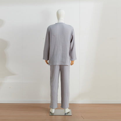 【家居】男士雙層紗家居服套裝