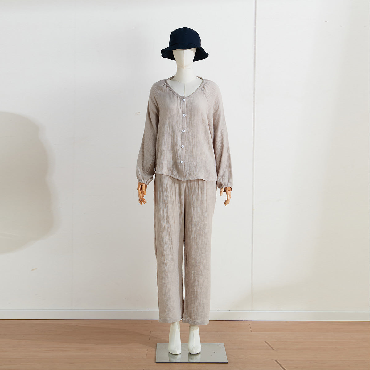 【家居】女士雙層紗家居服套裝
