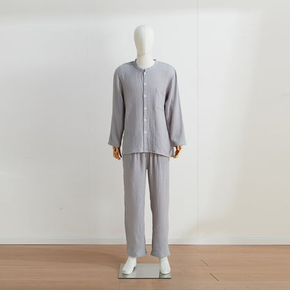 【家居】男士雙層紗家居服套裝