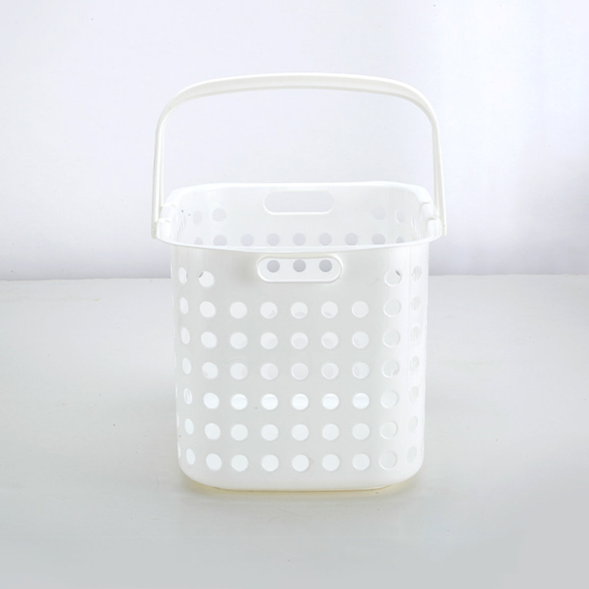 【家居】白色提手洗衣籃