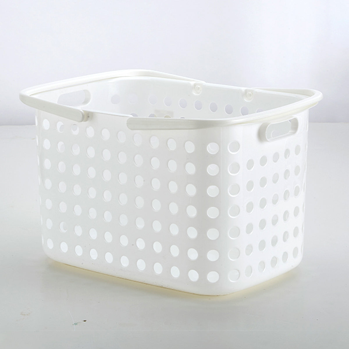 【家居】白色提手洗衣籃