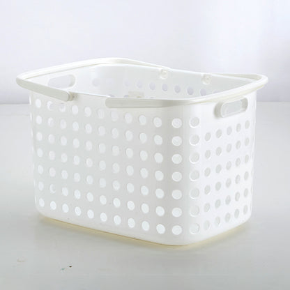 【家居】白色提手洗衣籃