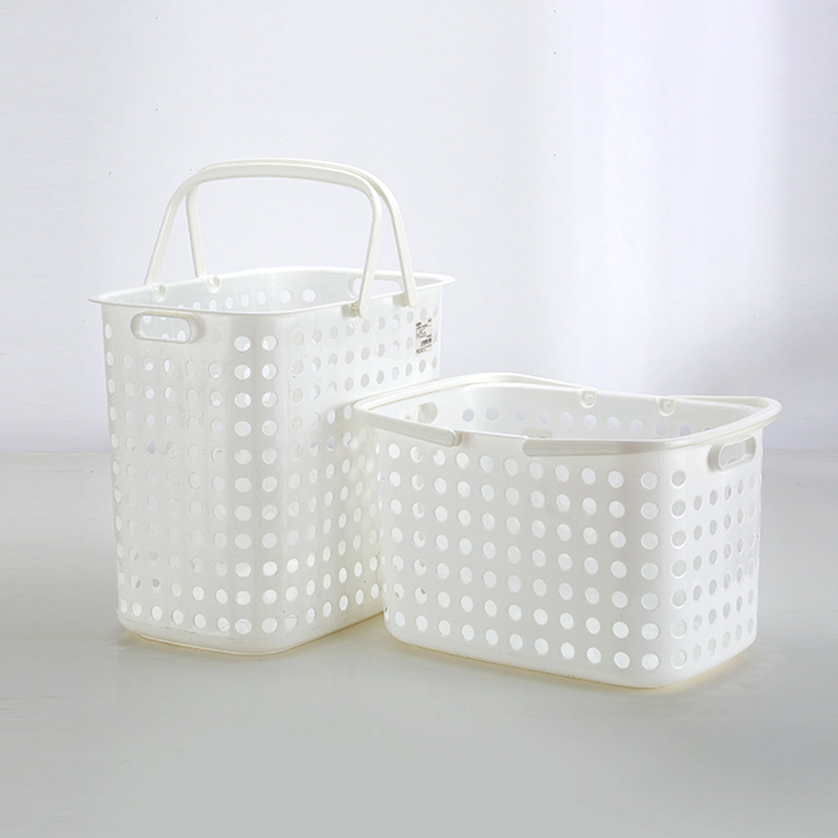 【家居】白色提手洗衣籃