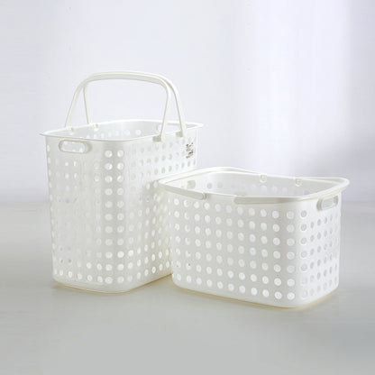 【家居】白色提手洗衣籃